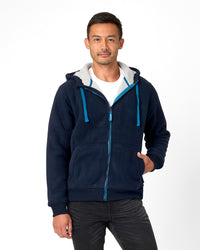 Taylor Sherpa Hoodie in Navy